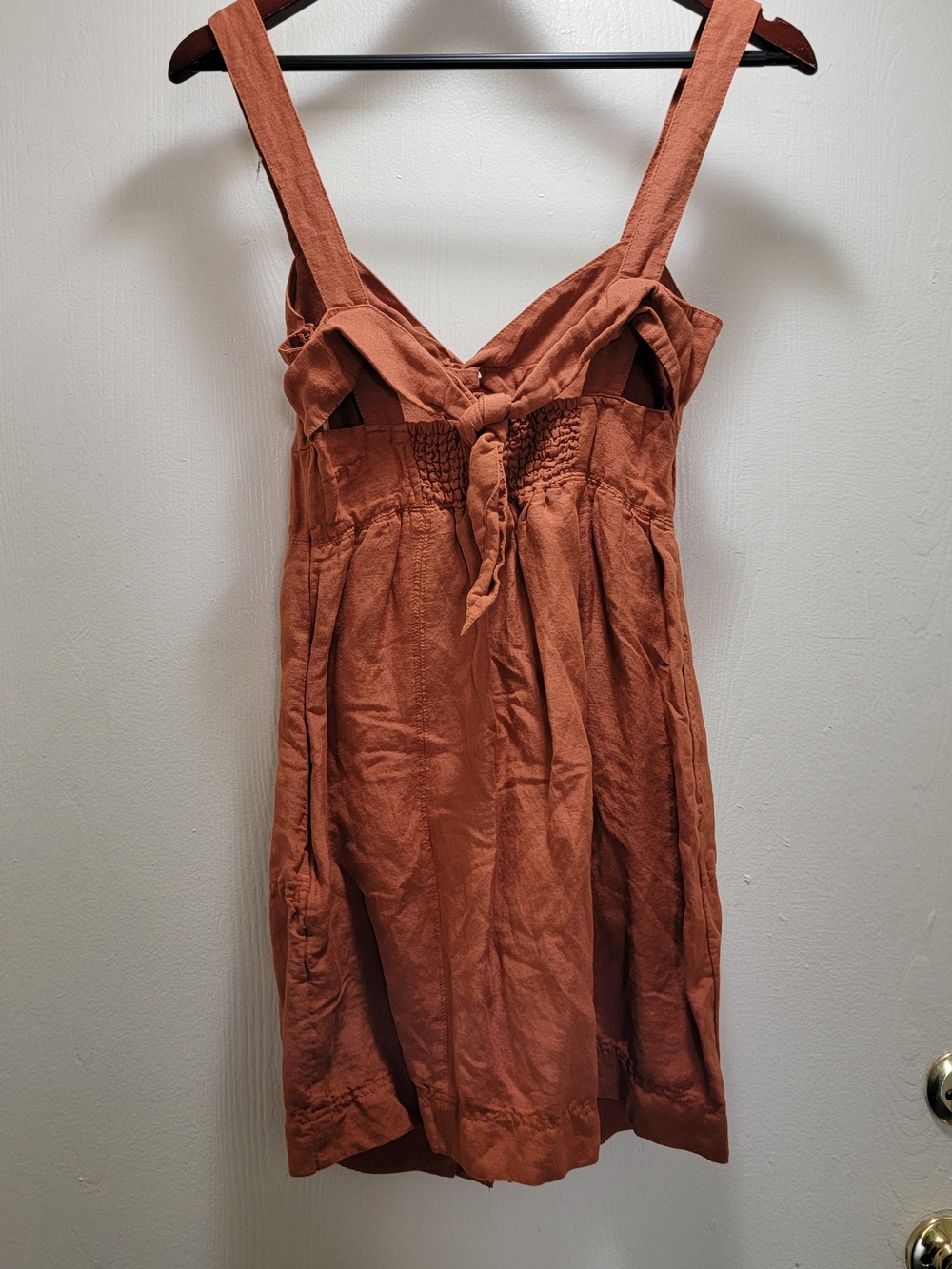 Maeve Rust-Brown Button-Front Sundress - Picture 5 of 6